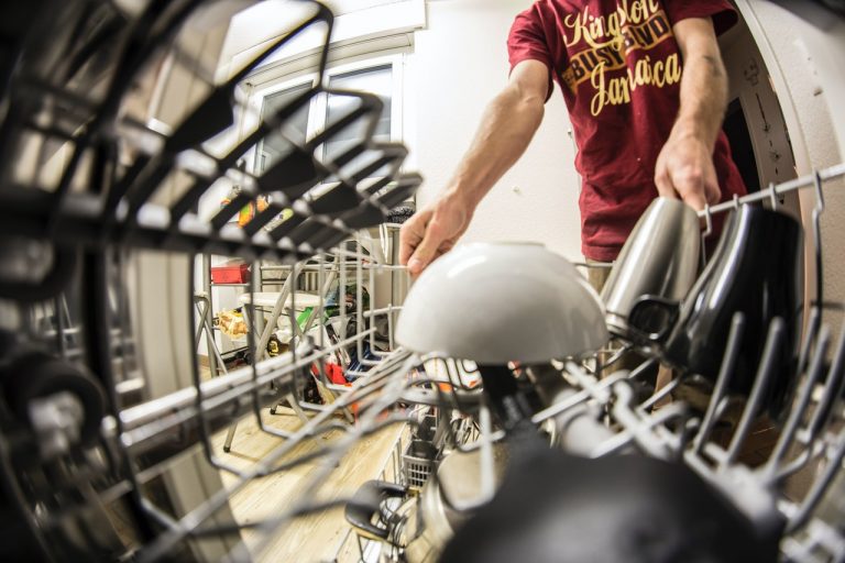 a person working on a machine