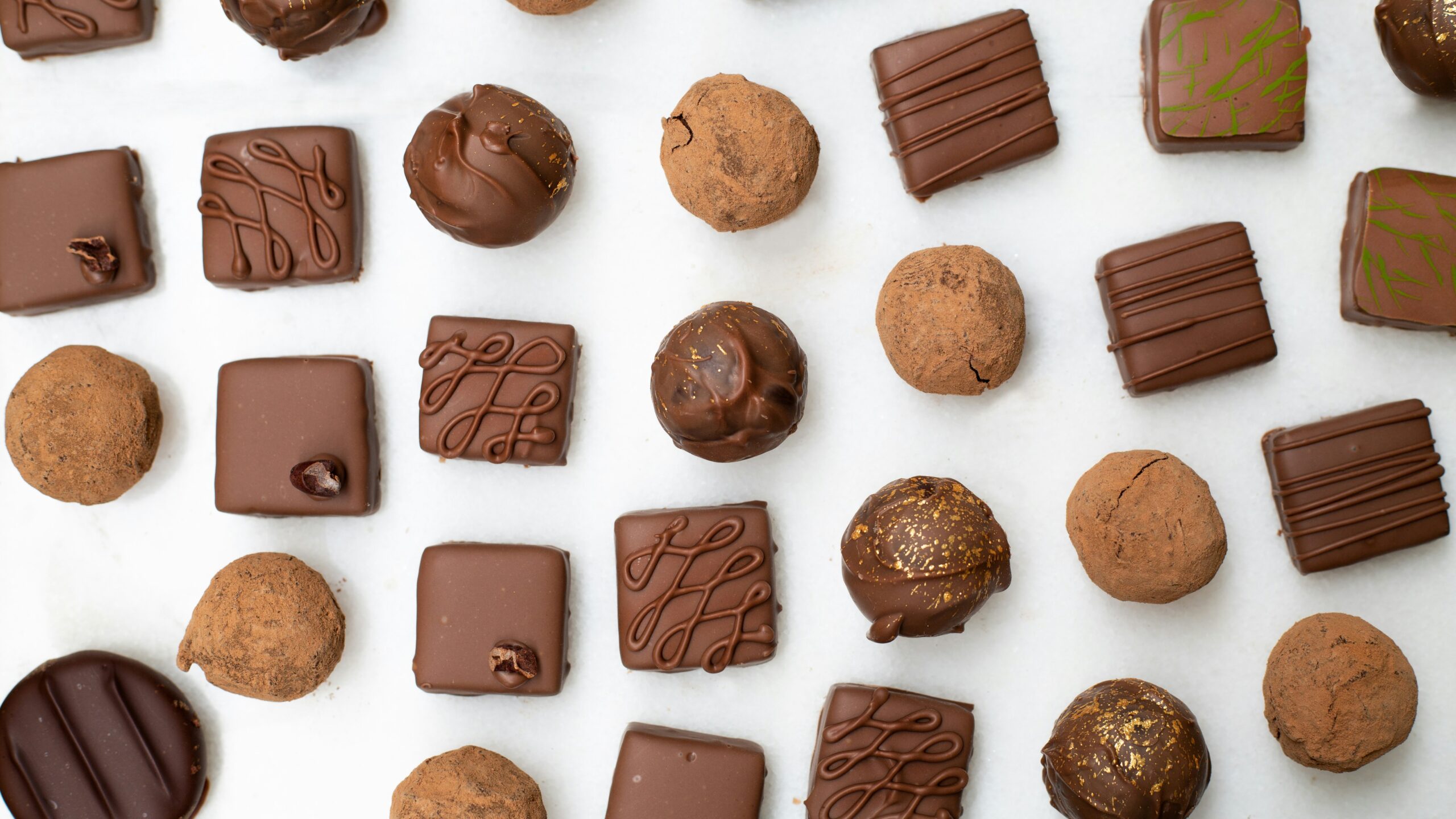 a group of chocolates