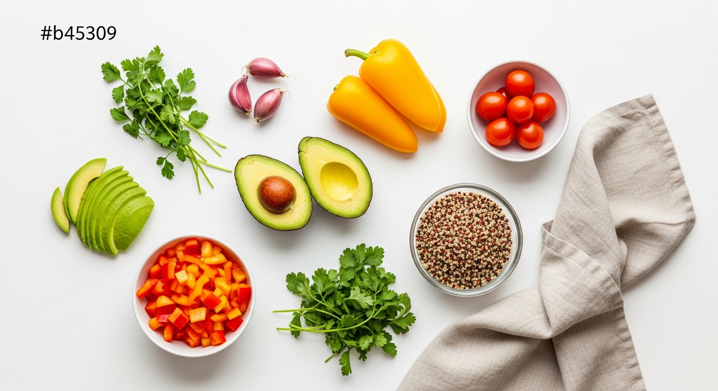 Organized pantry shelves with various grains, canned goods, and spices for efficient meal planning