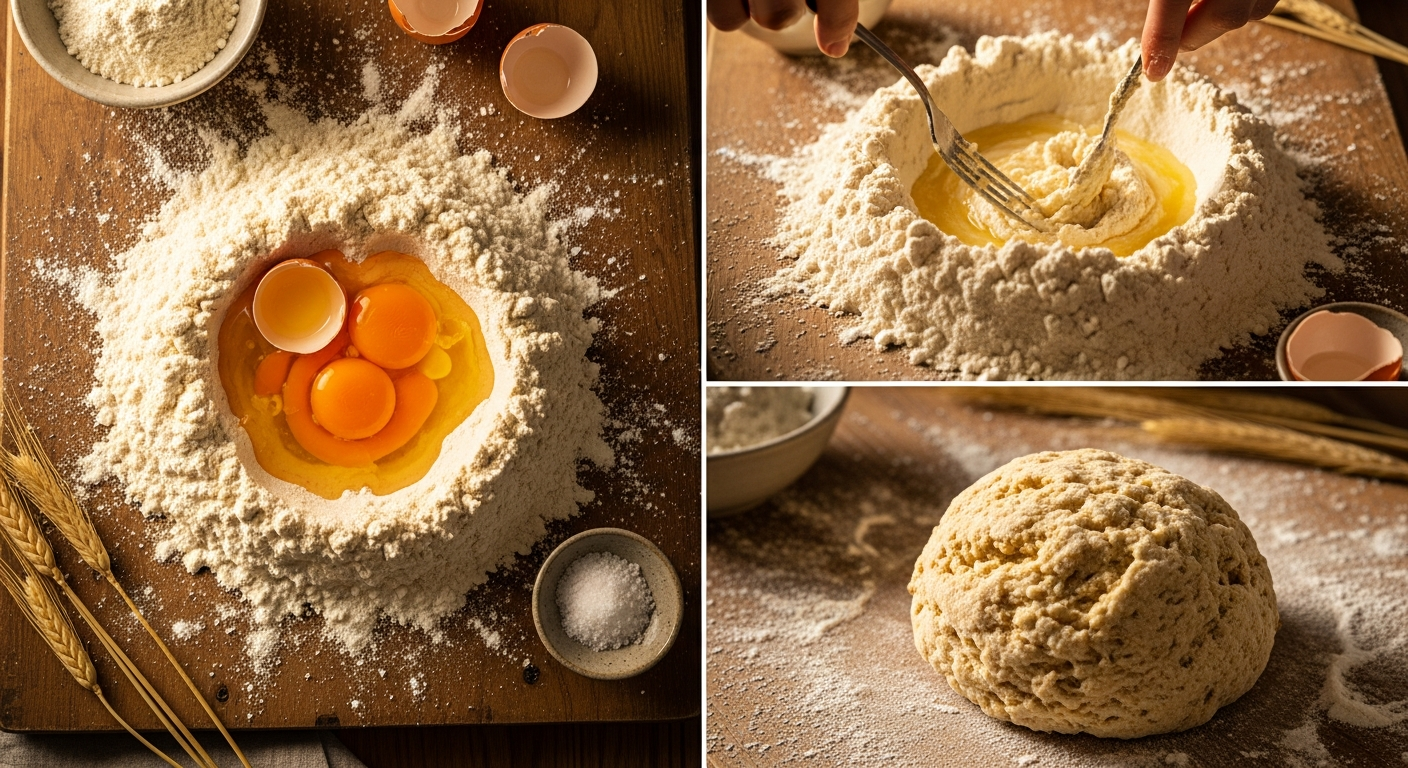 homemade pasta dough step by step